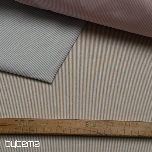 Tessuto in cotone BABY STRIPE beige