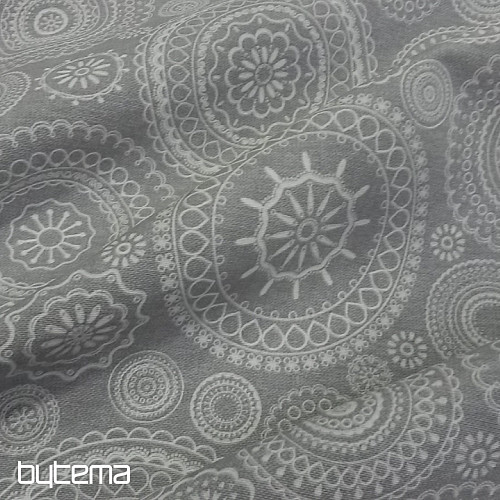 Tessuto decorativo MANDALA FONDO grigio