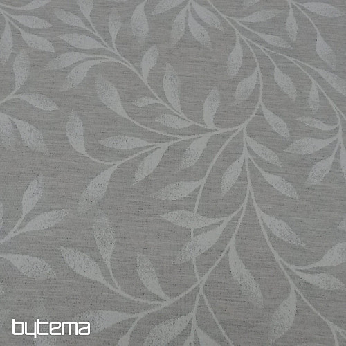 Tessuto decorativo jacquard NIGHT LEAFS grigio