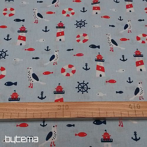 Tessuto decorativo MAJÁKY blu