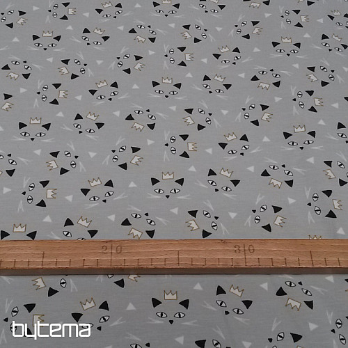 Maglia di cotone stampa MAOUCHA CAT grigio
