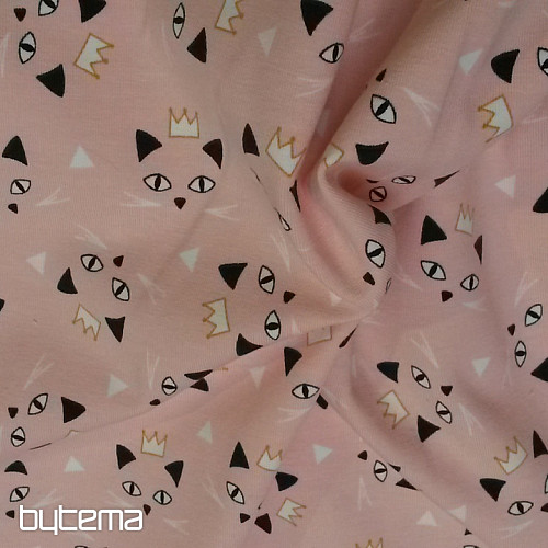 Maglia di cotone stampa MAOUCHA CAT rosa