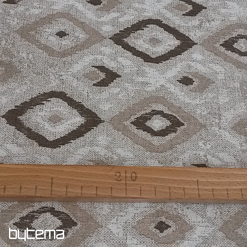 Tessuto decorativo TULUM ROMBO marrone
