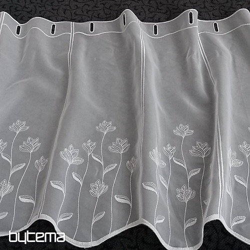 Tenda ricamata per la vetrata Fiori