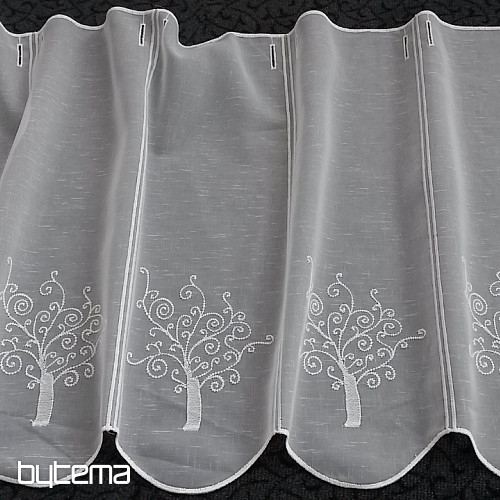 Tenda ricamata per vetrata 11646 bianco