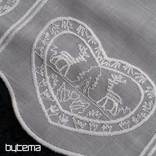 Tenda ricamata per vetrata 11661 bianco