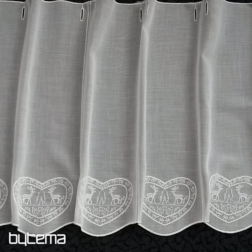 Tenda ricamata per vetrata 11661 bianco