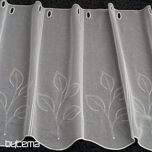 Tenda ricamata per vetrata 11650 bianco