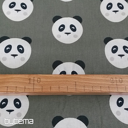 Tessuto di cotone PANDA verde oliva