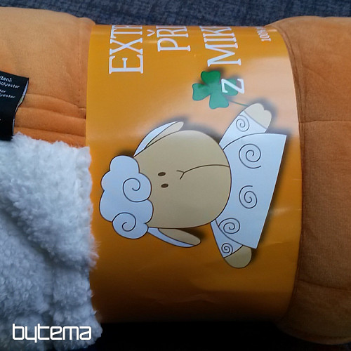 coperta in microfibra EXTRA SOFT PECORA punto St. cannella