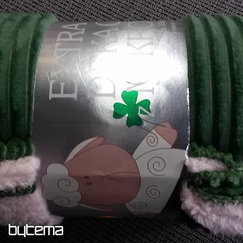 coperta in microfibra EXTRA SOFT SHEEP velluto a coste - verde
