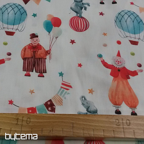 Raso di cotone per bambini stampa digitale CIRKUS