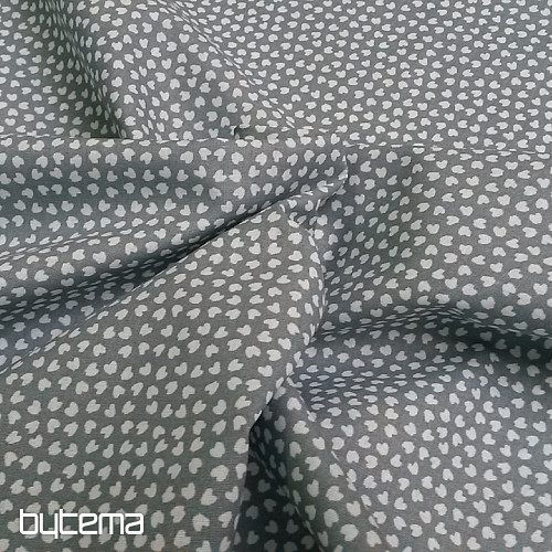 Tessuto in cotone HEART grigio-blu
