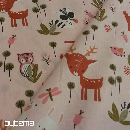 Tessuto di cotone SRNKA rosa