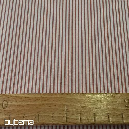 Tessuto di cotone STRIP rosa antico
