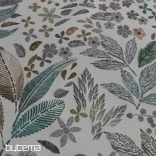 Tessuto decorativo MELIA LEAVES verde