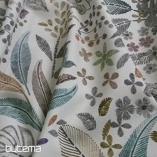 Tessuto decorativo MELIA LEAVES verde