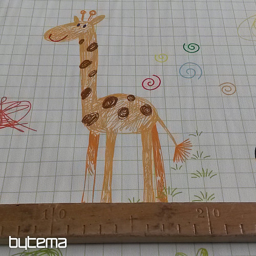 Tessuto decorativo per bambini ZOO cartone animato