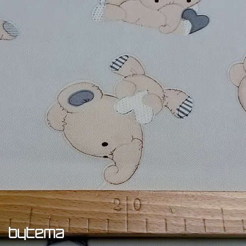 Tessuto decorativo per bambini SLONI grigio