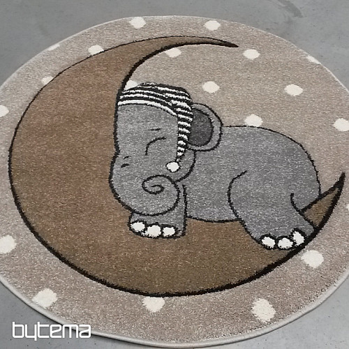 Tappeto rotondo per bambini VEGAS elefante