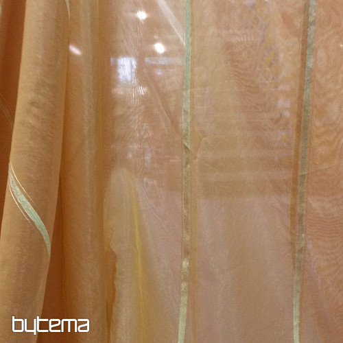 Tenda in organza con ciniglia ocra