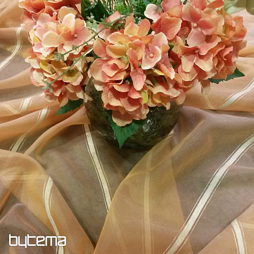 Tenda in organza con ciniglia ocra