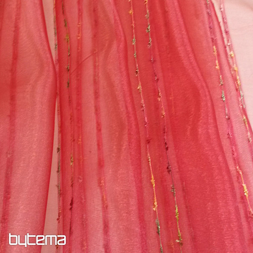 Tenda in voile rosso con righe