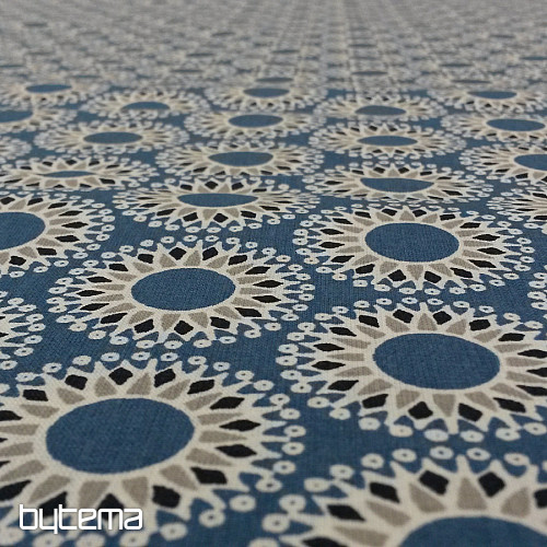 Tessuto di cotone MALAWA blu
