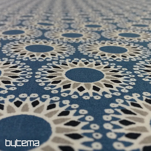 Tessuto di cotone MALAWA blu