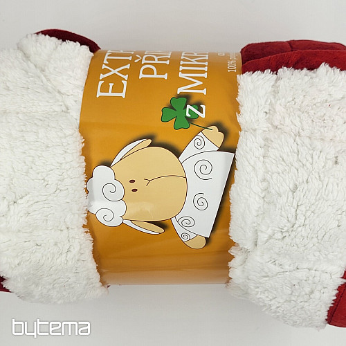 coperta in microfibra EXTRA SOFT PECORA cucitura BORDÓ