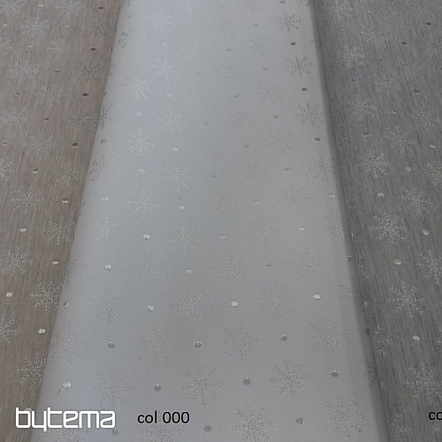 Tessuto decorativo natalizio per tovaglie Flake beige 002 larghezza 280