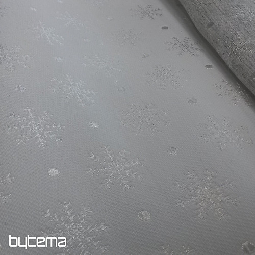 Tessuto decorativo natalizio per tovaglie Flake grigio 081 larghezza 280