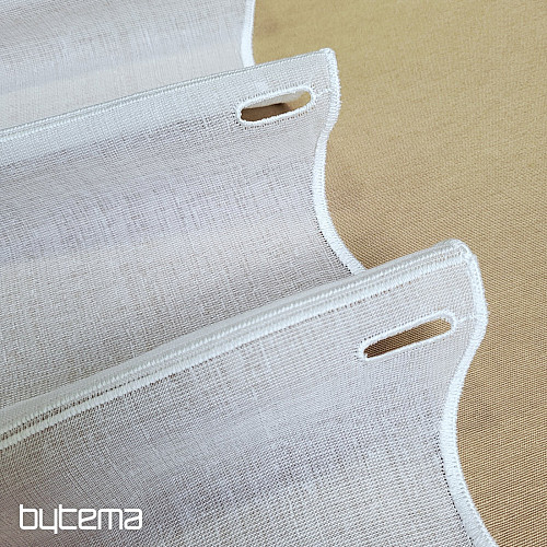 Tenda moderna ricamata V52 bianco panna