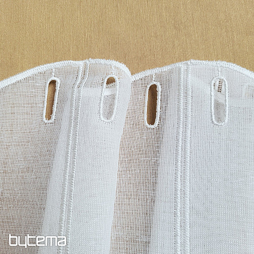 Tenda moderna ricamata V52 bianco panna