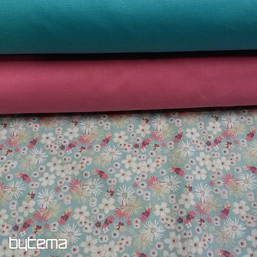 Tessuto decorativo ZINIA fiori di menta