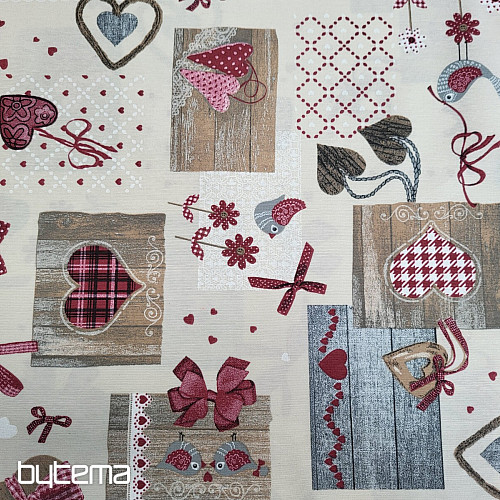 Tessuto decorativo TM PATCHWORK bordeaux