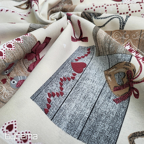 Tessuto decorativo TM PATCHWORK bordeaux