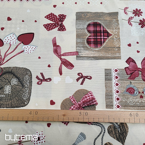 Tessuto decorativo TM PATCHWORK bordeaux