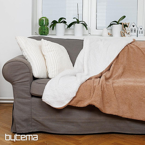 Coperta pecora-pecora cioccolato/crema
