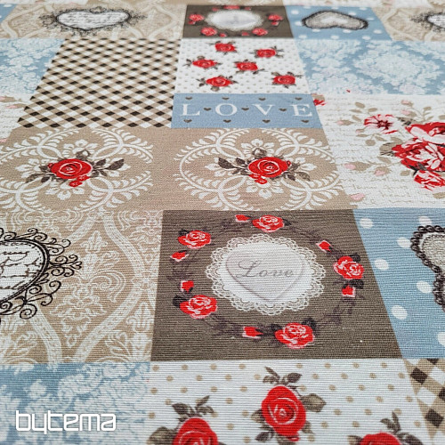 Tessuto decorativo LIA patchwork beige