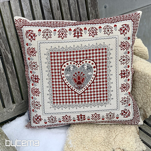 Fodera per cuscino arazzo CUORE PIZZO