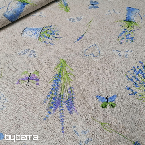 Tessuto decorativo LAVANDA blu