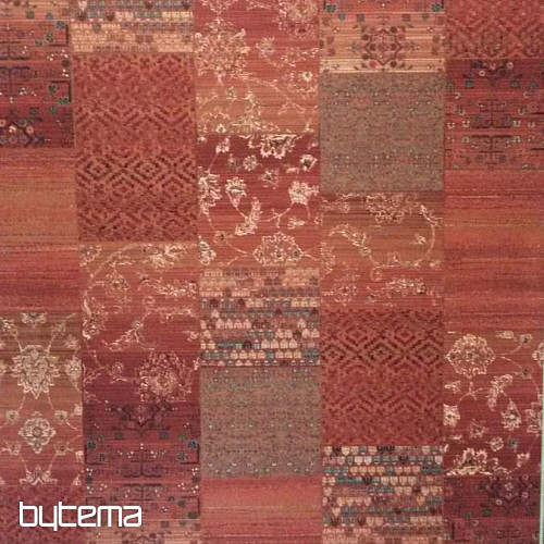 Tappeti di lusso in lana ROYAL PATCHWORK rosso