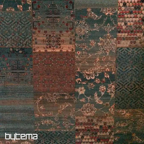 Tappeti di lana di lusso ROYAL PATCHWORK verde