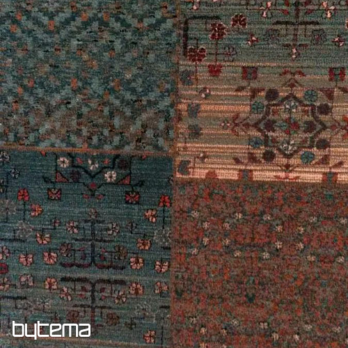 Tappeti di lana di lusso ROYAL PATCHWORK verde
