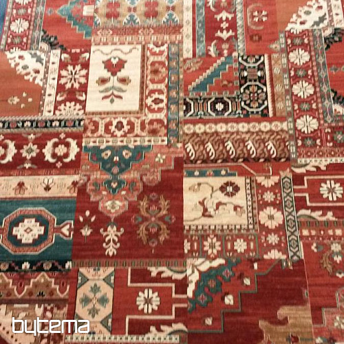 Tappeti di lana di lusso ROYAL PATCHWORK multi rosso