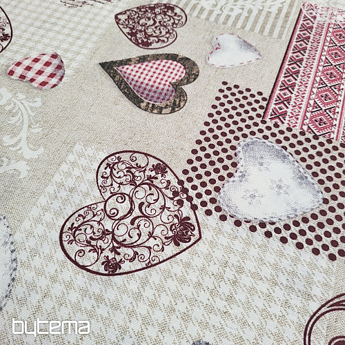 Tessuto decorativo MAX LOVE bordeaux