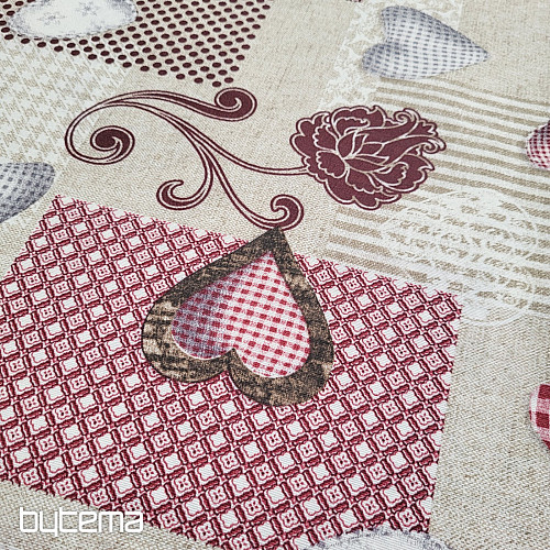 Tessuto decorativo MAX LOVE bordeaux