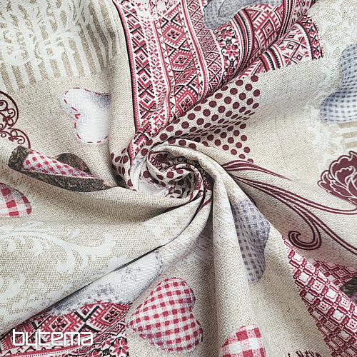 Tessuto decorativo MAX LOVE bordeaux