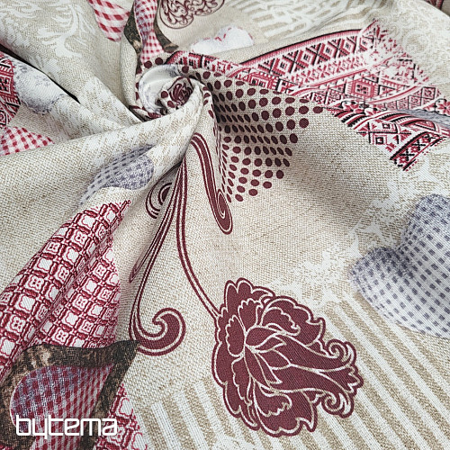 Tessuto decorativo MAX LOVE bordeaux